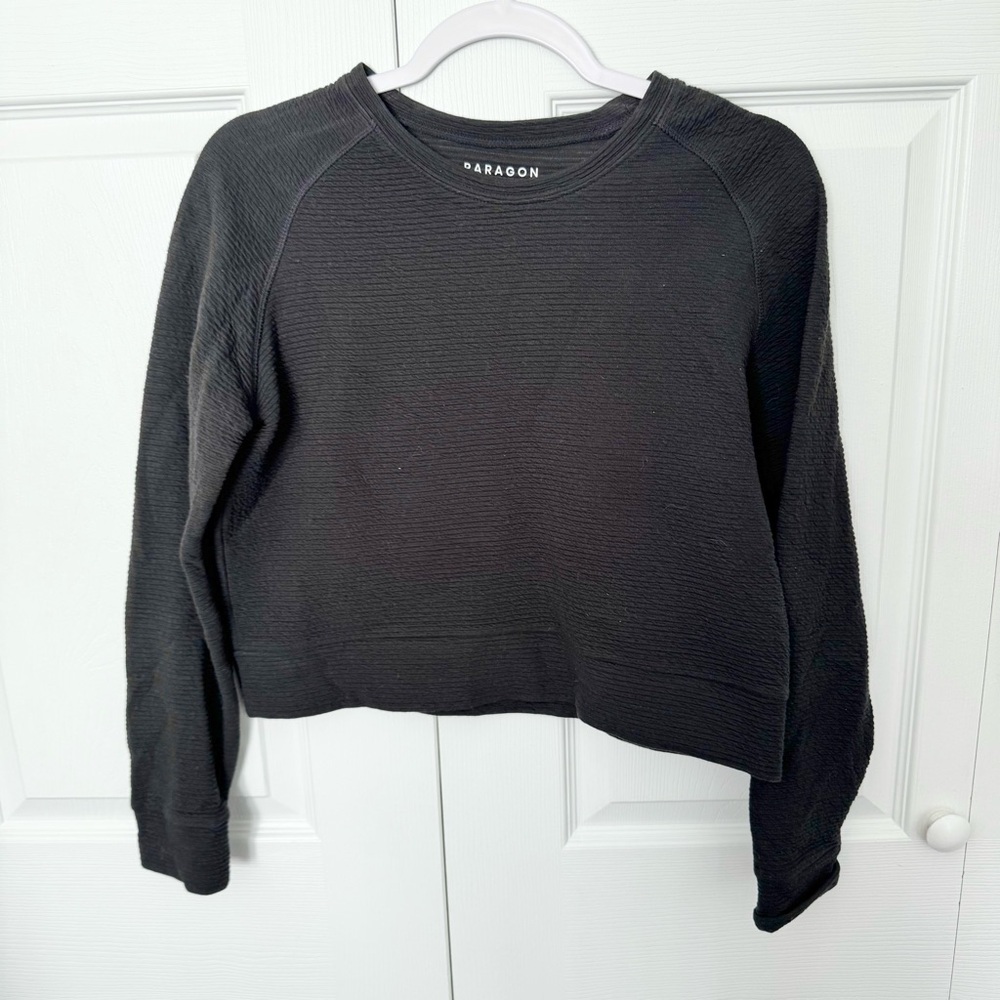 PARAGON Black Women's Lightweight Workout Sweatshirt MEDIUM